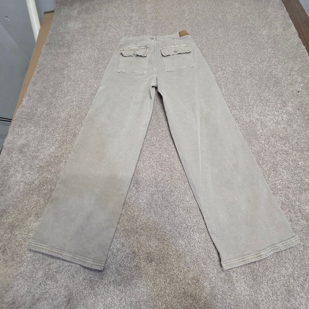 Barrel Relaxed Loose Fit AEO Skater Jean 8 High Rise Utility Baggy Wide Leg Grey